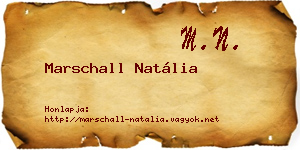 Marschall Natália névjegykártya